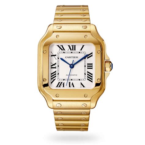 cartier santos gold watch price